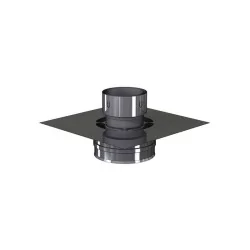 plaque TWIN-Gaz vers flexible - conduit de fumée concentrique pour foyer et poêle gaz