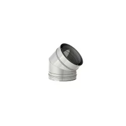 coude 45 inox - conduit - conduit de fumée concentrique pour poêle à pellet