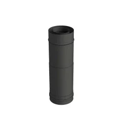 élément droit réglable 320-480 mm noir - conduit de fumée concentrique noir poêle à pellets