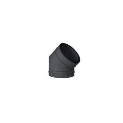 coude 45 noir - conduit de fumée concentrique noir poêle à pellets