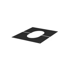 plaque de finition carrée en 2 parties - accessoire conduit de fumée - 0 30 degrés