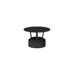 chapeau standard noir - conduit - conduit de fumée double paroi isolé noir