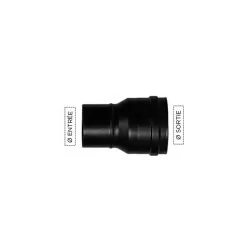 augmentation concentrique - conduit simple paroi en acier noir mat pour poêle à pellets
