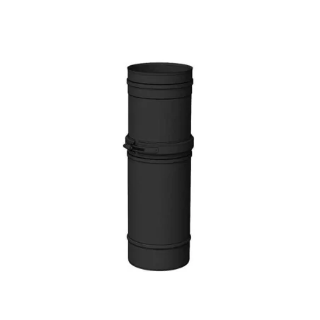 élément droit réglable 400-560 mm noir - conduit de fumée simple paroi pour poêle à pellets