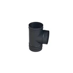 té 90 récuperation condensats noir - conduit de fumée simple paroi pour poêle à pellets