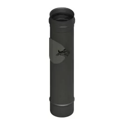 élément droit 500 mm noir - conduit de fumée simple paroi pour poêle à pellets