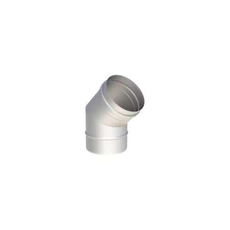 coude 45 - conduit de fumée simple paroi inox épaisseur 0