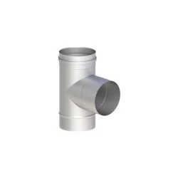 té 90 - conduit de fumée simple paroi inox épaisseur 0
