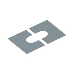 plaque de finition carrée en 2 parties - accessoire conduit de fumée - 30°