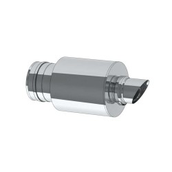 terminal horizontal court inox - conduit de fumée concentrique pour poêle à pellet