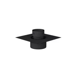 plaque TWIN-BIOMASS vers flexible - conduit de fumée concentrique noir poêle à pellets