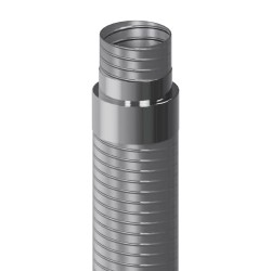 Tubage flexible inox double paroi isolé 25 mm en fibre céramique - Jeremias
