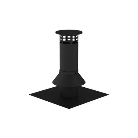 Terminal design universel noir pour flexible - conduit de fumée Terminal design universel noir pour flexible - conduit de fumée
