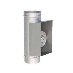 élément d'inspection 40 Pa et rallonge 150x300 pour conduit de fumée simple paroi inox épaisseur 0.6
