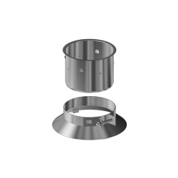 Embout de protection pour tubage flexible inox isolé avec collerette renforcée - Jeremias